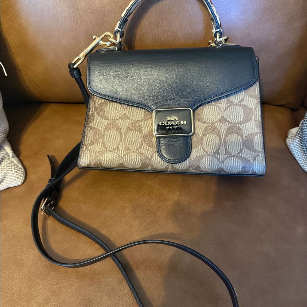 Coach Black and Brown Satchel